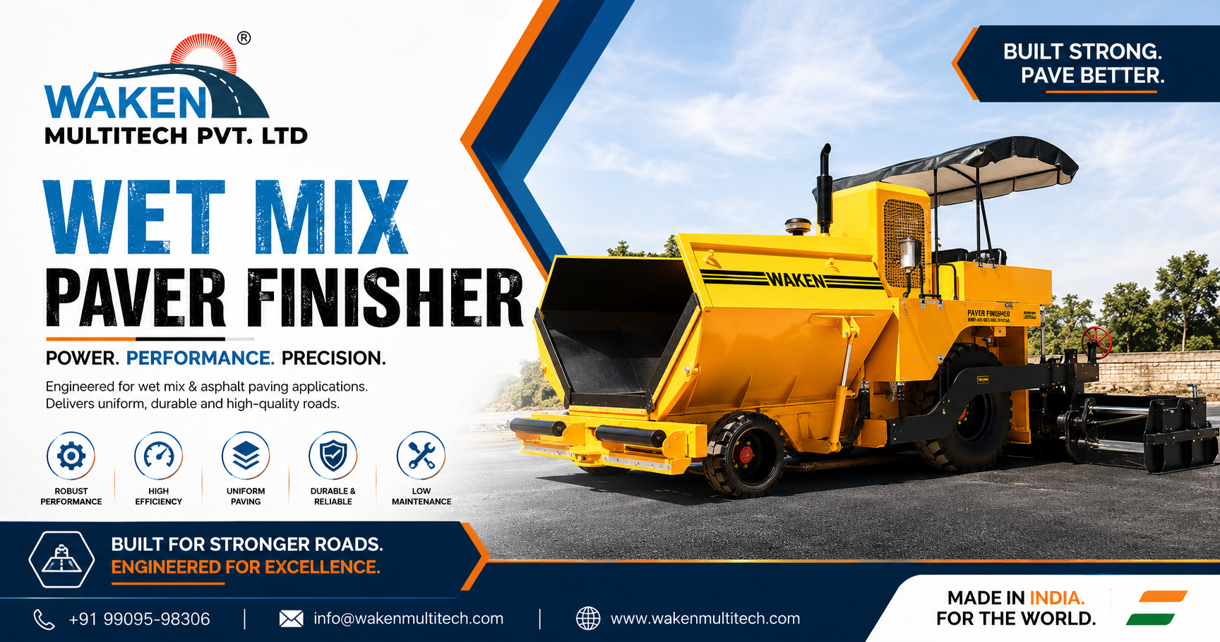 Wet Mix Paver Finisher | Waken Multitech