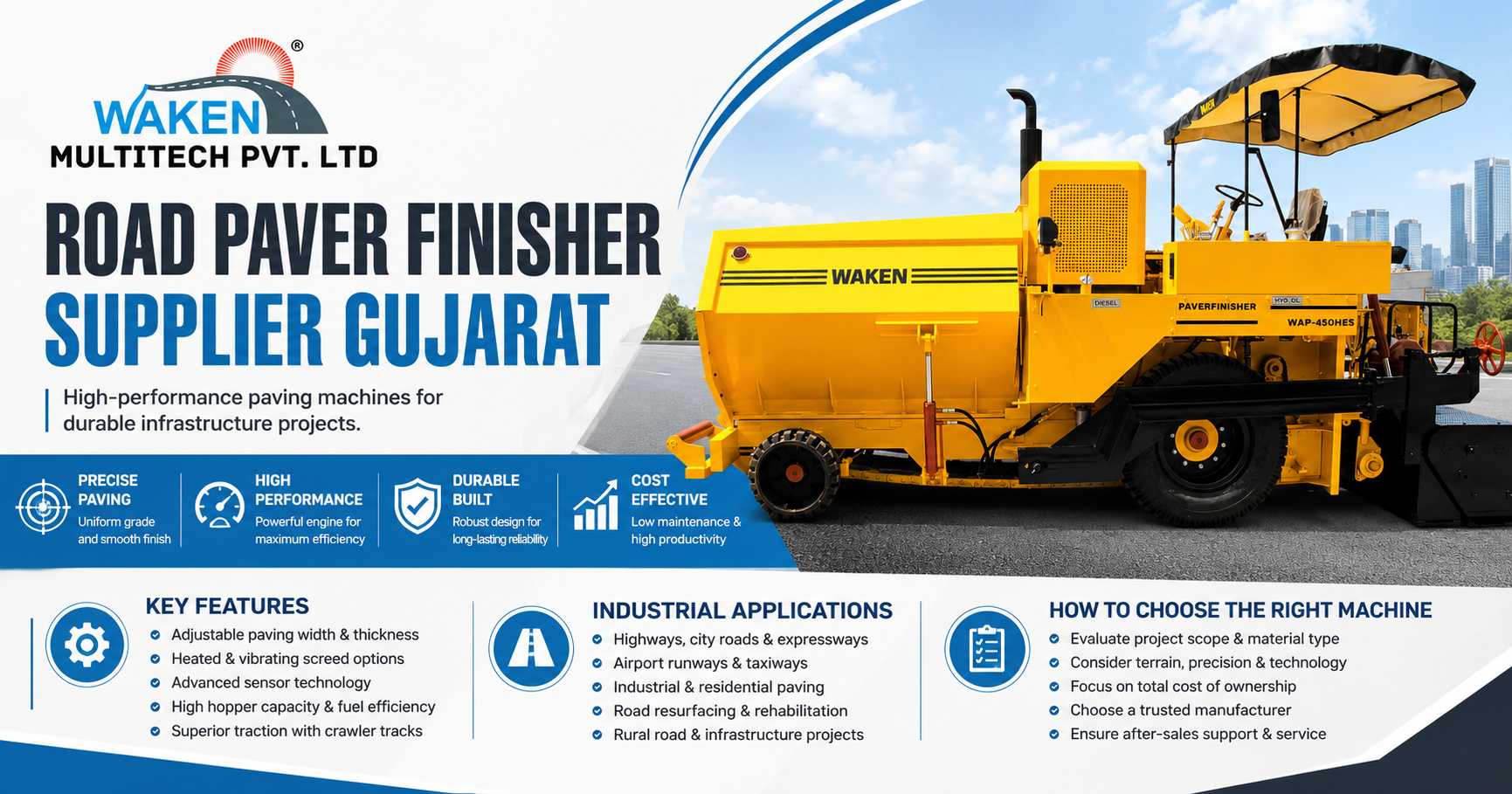 Road Paver Finisher Supplier Gujarat